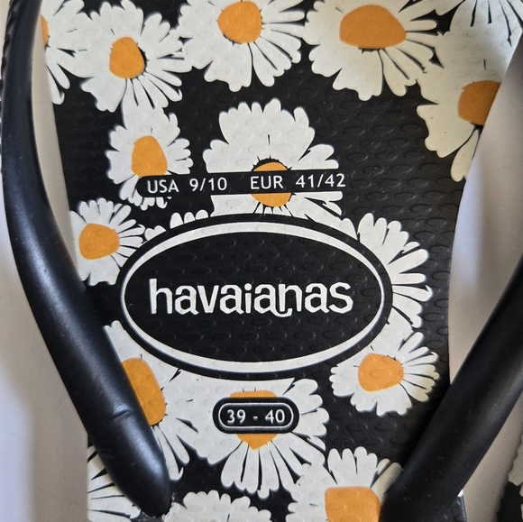 Havaianas Slim daisy flip flop sandal thongs womens size 8.5/9 or 39/40 - Picture 3 of 5